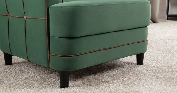 Кресло для отдыха Черри ТК 288 велюр Irida 09 зеленый, Эвита шоколад бежево-коричневый