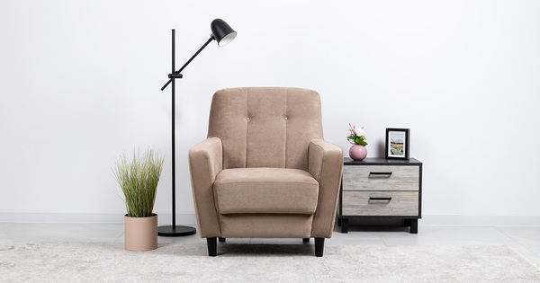 Кресло для отдыха Арно ТК 565 велюр Лаки 04 песочный