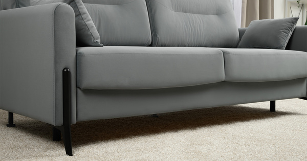 Диван-кровать прямой Барселона ТД 673 велюр Diagonal 995 серо-голубой