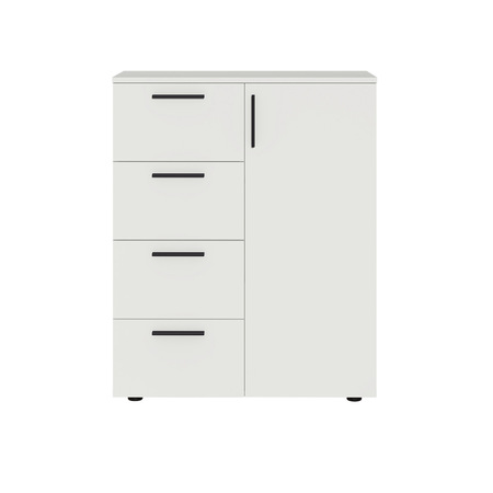 Прихожая Эйр композиция 1 белый PE шагрень, собирается на любую сторону