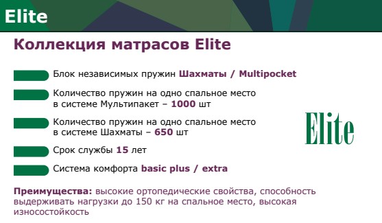 Матрас "Elite" Super Lux Premium Neo (Мультипакет)