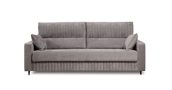 Диван-кровать прямой Изабель ТД 737 велюр Романс вижион серо-бежевый