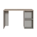Стол письменный Лайт 12.163 серый шифер, дуб белый exclusive OW D4430, сборка на любую сторону, два варианта сборки тумбы