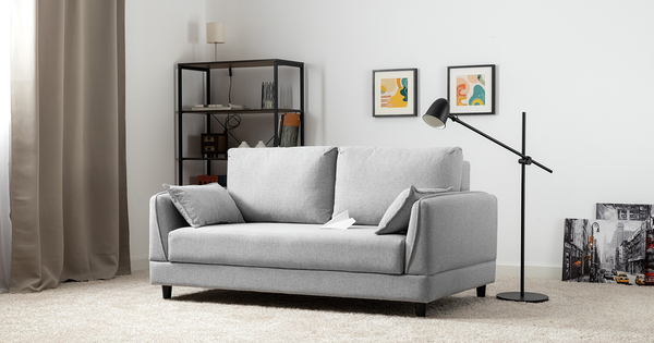 Диван-кровать прямой Макс ТД 285 жаккард Анри 31 светло-серый