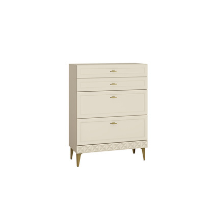 Комод Марион 16.249 слоновая кость С341 PE, слоновая кость 6898 ПВХ, белый PE шагрень