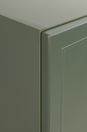 Шкаф угловой Марион 16.339 дымчатый зеленый K521, олива шагрень AG 1050 ПВХ (собирается на любую сторону)