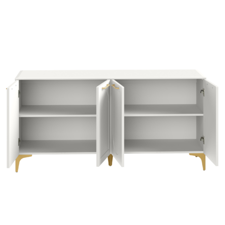 Тумба под ТВ Монтесито 16.67 Белый PE шагрень, белая шагрень 4101 ПВХ