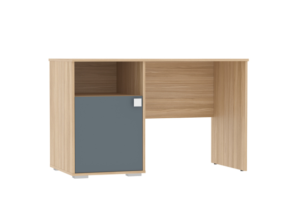 Детская комната Элиот композиция 7 белый фасадный, маренго, баунти песочный (собирается на любую сторону, спальное место 90 х 200)