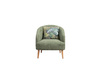 Кресло для отдыха Маттиас ТК 120 велюр монстера, moss 615, зеленый