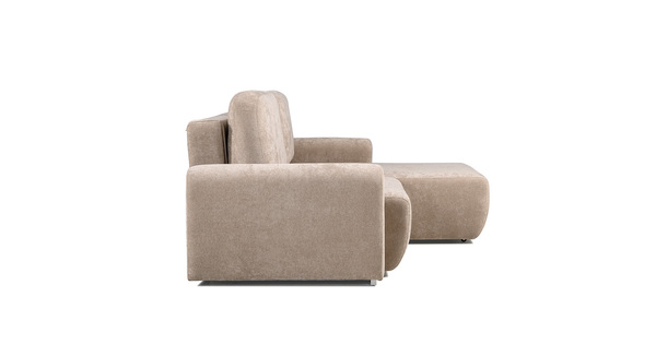 Диван-кровать угловой Тэдди 1502 композиция 2, букле Pique 006 бежевый, модульная система, сборка на любую сторону