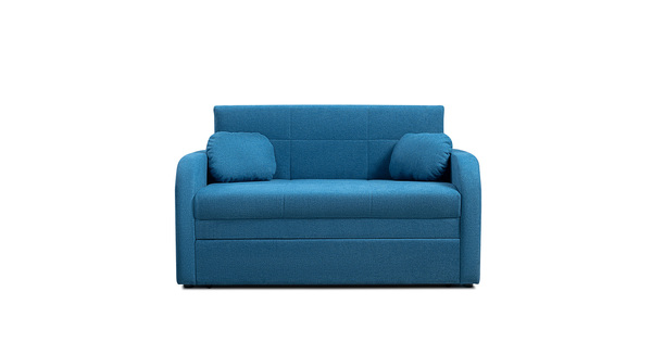 Диван-кровать прямой Тео (120) ТД 908 велюр Danco 784 синий